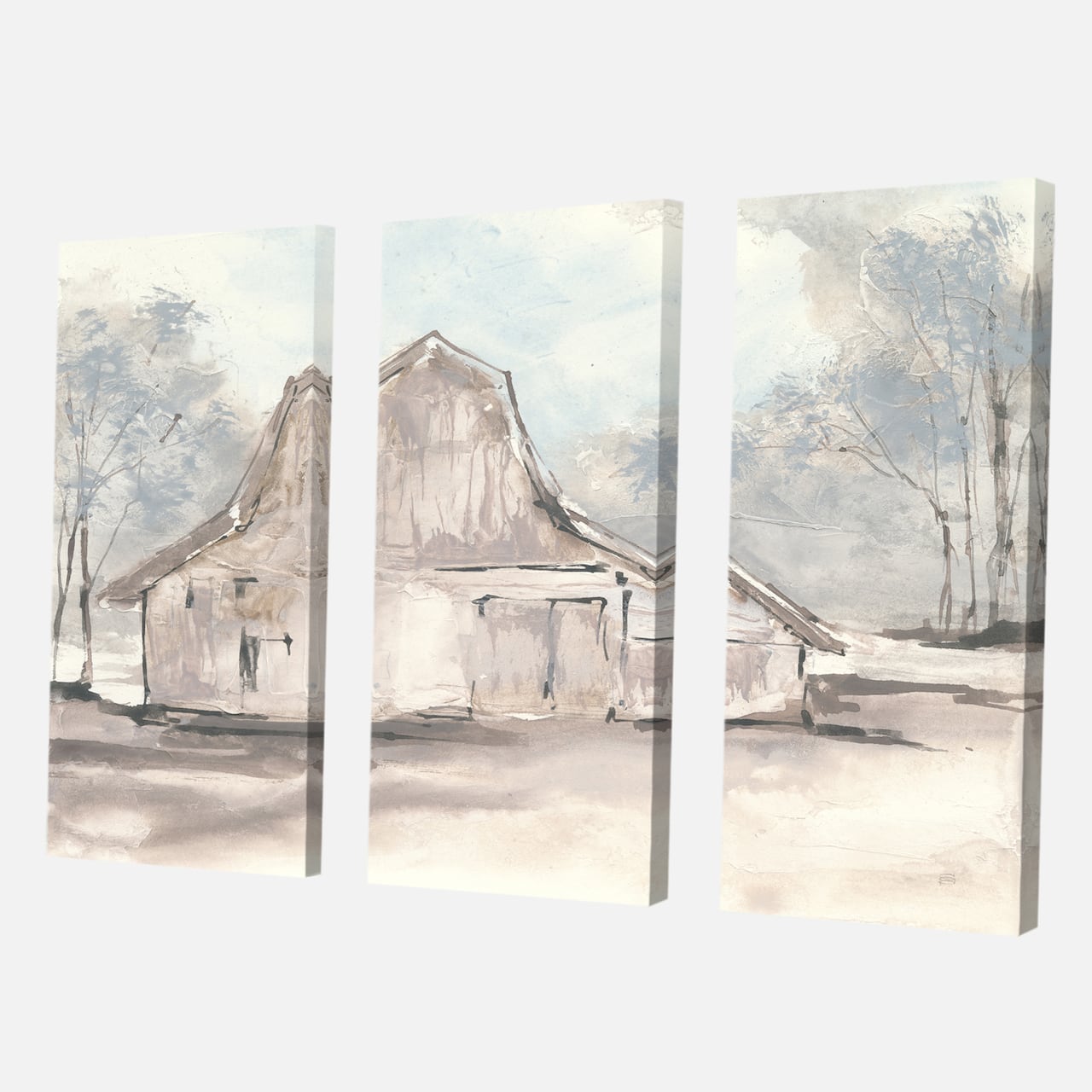 Designart - Farmhouse Barn Grey VI - Modern Farmhouse Canvas Artwork